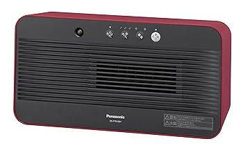 パナソニック コンパクトセラミックファンヒーター ひとセンサー付 レッド DS-FTS1201-R(中古品)