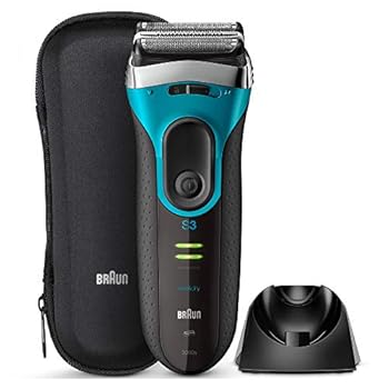 ブラウン メンズ電気シェーバー シリーズ3 Proskin 3枚刃 水洗い/お風呂剃り可 ブルー(中古品)