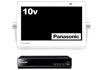 パナソニック 10V型 液晶 テレビ プライベート・ビエラ UN-10T7-W HDDレコーダー付 2017年モデル(中古品)