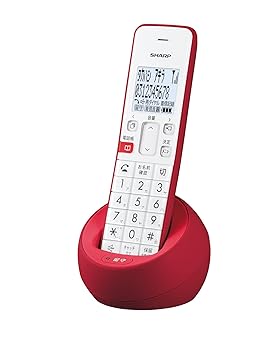 シャープ 電話機 コードレス 子機1台タイプ 迷惑電話機拒否機能 レッド系 JD-S08CL-R(中古:非常に良い)
