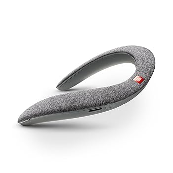 JBL SoundGear ウェアラブルネックスピーカーBluetooth/apt-X 対応/31mm径スピーカー4基搭載 グレー JBLSOUNDGEA(中古:非常に良い)