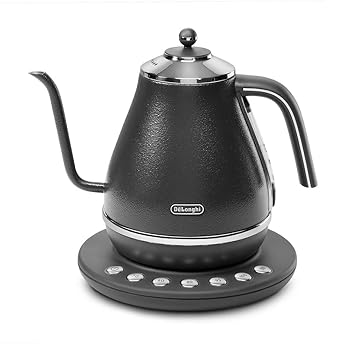 デロンギ 電気カフェケトル アイコナ KBOE1230J-GY 温度調整機能付き ステンレス ハンドドリップ 1.0L(中古:未使用・未開封)