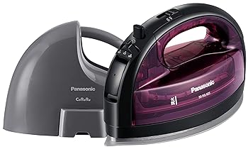 パナソニック コードレススチームWヘッドアイロン ピンク NI-WL405-P(中古品)