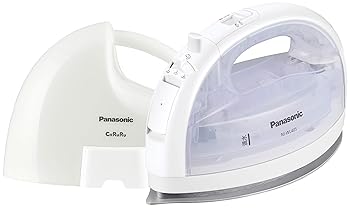 パナソニック コードレススチームWヘッドアイロン ホワイト NI-WL405-W(中古品)