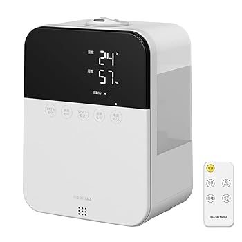 アイリスオーヤマ 加湿器 大容量 超音波式 スチーム式(加熱式) ハイブリット式 加湿量 350ml タンク容量 4.5L ~1(中古品)