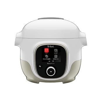 ティファール 電気圧力鍋 圧力調理 自動調理 ほったらかし調理 「クックフォーミー 3L」 ホワイト 内蔵210レシピ(中古品)