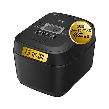 日立 炊飯器 5.5合 圧力&スチームIH ふっくら御膳 RZ-V100EM K フロストブラック 八代目儀兵衛 監修 本体日本製 (中古品)