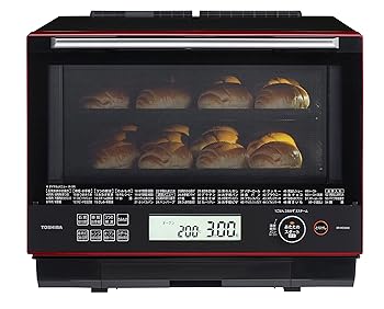 東芝(TOSHIBA) 過熱水蒸気オーブンレンジ 30L 石窯ドーム 300℃ 2段調理 ER-WD3000(R) グランレッド フラットテ (中古品)