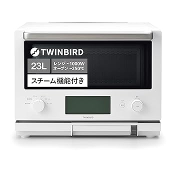 ツインバード 燕三条 スチームオーブンレンジ 23L DR-F871W 赤外線センサー 温度センサー 蒸し料理 低温調理 加 (中古品)