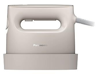 パナソニック 衣類スチーマー 360°パワフルスチーム ３段階温度調節 プレスもできる2WAY 脱臭 除菌 ベージュ NI(中古品)
