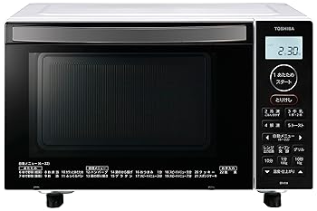 TOSHIBA(東芝) オーブンレンジ 18L ER-X18(W) ホワイト 250℃ 1段調理 フラットテーブル 電子レンジ(中古品)