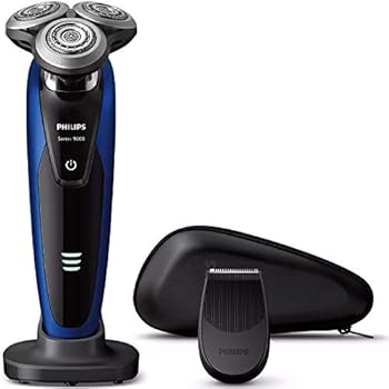 フィリップス 9000シリーズ メンズ 電気シェーバー 72枚刃 回転式 お風呂剃り & 丸洗い可 トリマー付 S9185/12(中古品)