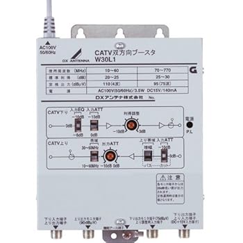 エレコム(DXアンテナ) W30L1 770MHz帯双方向ブースター(30dB形)(中古品)