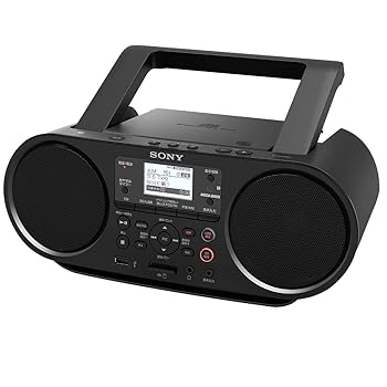 ソニー CDラジオ Bluetooth/FM/AM/ワイドFM対応 語学学習用機能 電池駆動可能 ブラック ZS-RS81BT(中古:未使用・未開封)