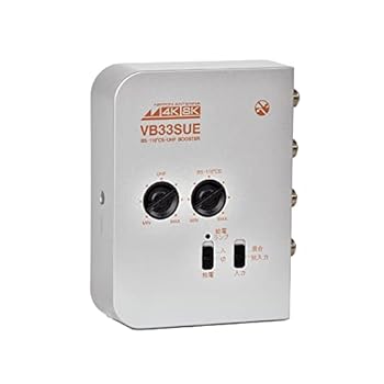 日本アンテナ 4K8K対応 卓上型ブースター 地デジ/BS・110°CS増幅 33ｄB型 2出力 高さ33×幅121×奥行90mm シル (中古品)