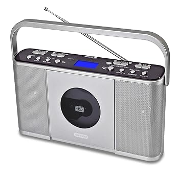 クマザキエイム Bearmax CDラジオ(シルバー)Bearmax マナヴィ CDR-550SC(中古:未使用・未開封)