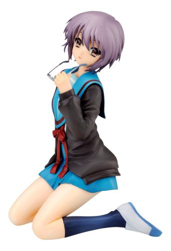涼宮ハルヒの憂鬱 長門有希 制服ver. (1/8スケールPVC塗装済み完成品)(中古品)