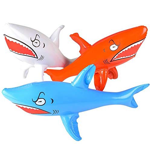 Set of 6 Inflatable SHARKS 60cm / Birthday PARTY DECORATIONS Favours/D(中古品)の通販は
