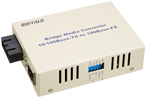 BUFFALO 光メディアコンバータ 100BASE-TX←→100BASE-FX(SC)変換 シングル(中古品)