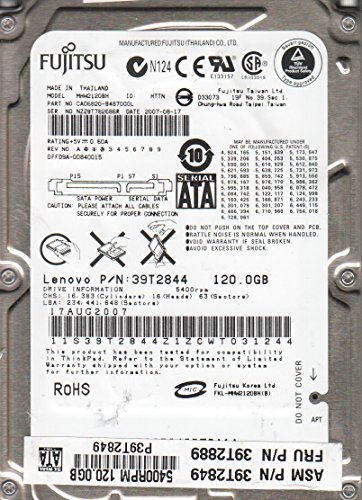 mhw2120bh、PN ca06820-b487000l、Fujitsu 120?GB SATA 2.5ハードドライブ(中古品)の通販は 16,116円