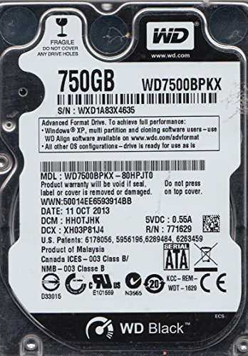 wd7500bpkx-80hpjt0、DCM hhotjhk、Westernデジタル750?GB SATA 2.5ハード(中古品)の通販は 21,568円