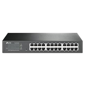 TP-Link イージースマートスイッチ 24ポート 10/100/1000Mbps Giga対応 管理機能付 金属筺体 TL-SG1024DE(中古品)