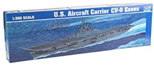 トランペッター 1/350 米海軍 空母 CV-9 エセックス プラモデル(中古品)