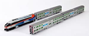 (106-8701)MP36PH Gallery Bi-Level 客車 Chicago Metra 4両セット 鉄道模型 外国車両 Nゲージ Kato #106-8701 MP36PH Chicago METRA Gallery Bi-Level