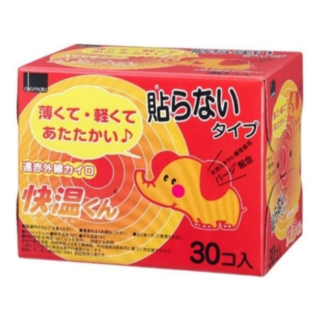 貼らない温感カイロ レギュラーサイズ 30枚入×8ケースセット＋恐竜柄ティッシュケース 8個入りセット お得なまとめ買い