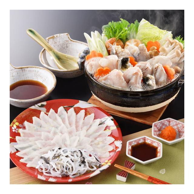 「関とら本店」 ふく料理セット （真ふぐ霜降り刺身45g、とらふぐ皮20g、とらふぐちり200g、ふぐつみれ40g） / ふく ふぐ フグ てっさ てっちり 送料無料