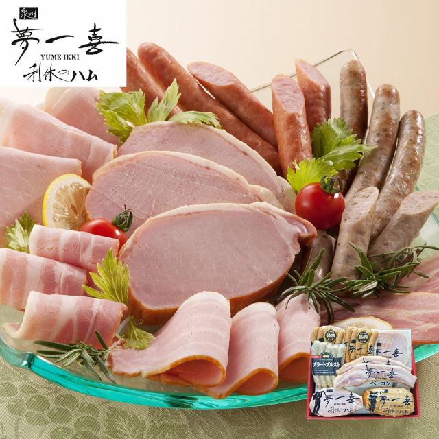 大阪 「夢一喜」 熟成ハム・ウインナー詰合せ 6種_1