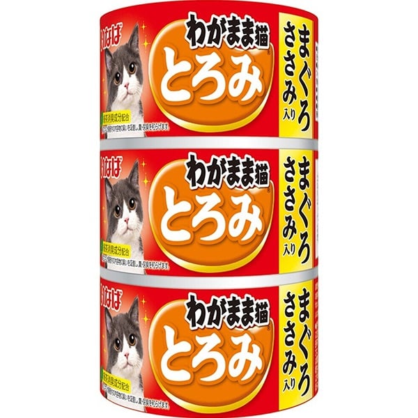 わがまま猫 とろみ まぐろ ささみ入り （140g×3缶パック）×18コ