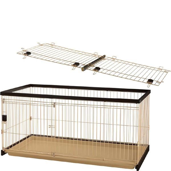 【SALE】KJ 木製お掃除簡単ペットサークル 150-80 屋根面セット サークル・ケージ・ゲート・犬小屋