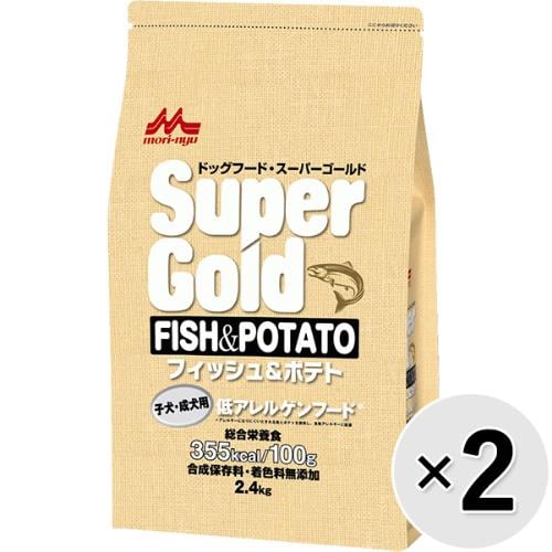 【SALE】【セット販売】スーパーゴールド フィッシュ＆ポテト 子犬・成犬用 2.4kg×2コ