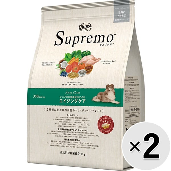 【SALE】【セット販売】ニュートロ シュプレモ 全犬種用 エイジングケア 4kg×2コ