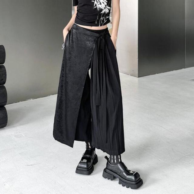 変形ワイドスラックス 黒 新品】BAOVICTO バオヴィクト 変形ワイド