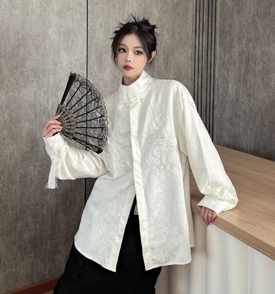 秋新作 バルーンシルエットのエスニックセットアップ ベージュ