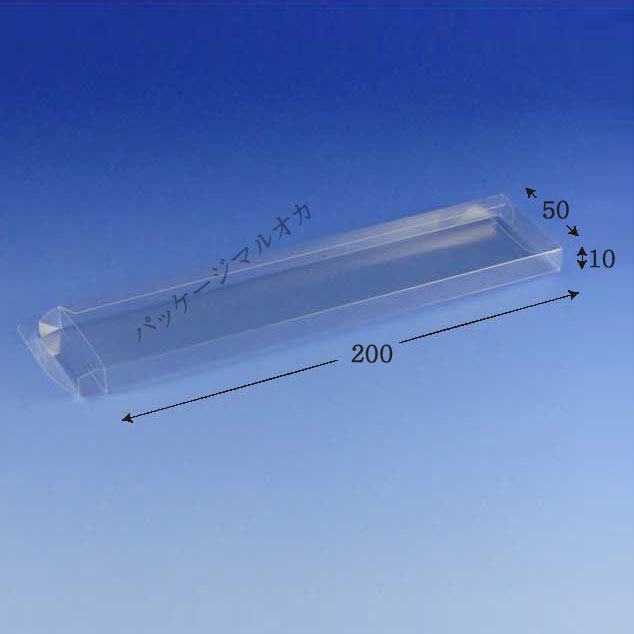 【直送／代引不可】組立て式クリスタルボックス V- 9 （50×200×10） 透明容器 350枚の通販は