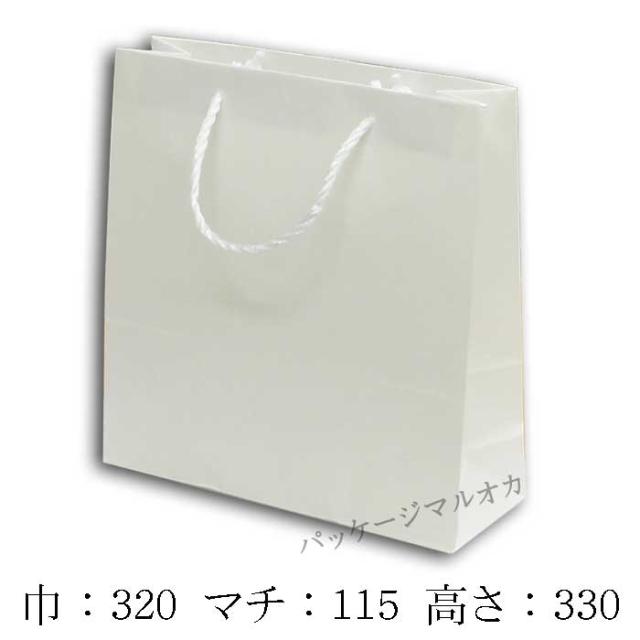 【直送／代引不可】手提げ紙袋　TCB 3才白無地 350枚の通販は 12,489円