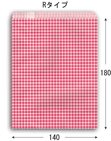 柄小袋 R-70 ギンガムミニ赤色 紙袋 6000枚の通販は