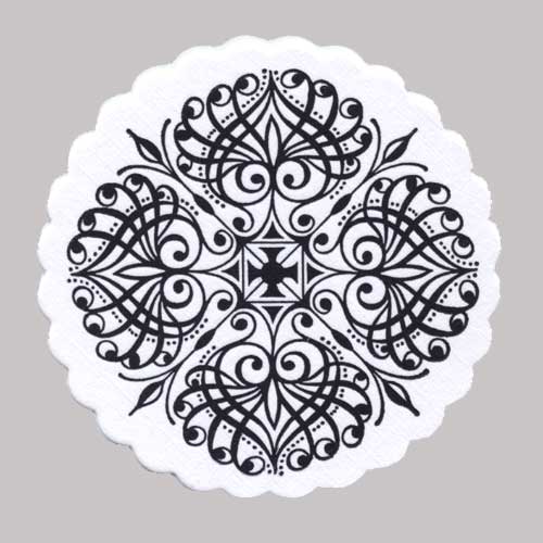 【直送／代引不可】紙コースター 丸 菊丸紺 2000枚の通販は