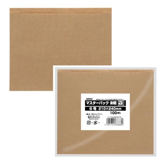 【直送／代引不可】マスターパック 未晒 6号 お惣菜用 3000枚の通販は