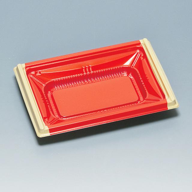 【直送／代引不可】お弁当容器 箱重20-14H 赤柾目 2700枚