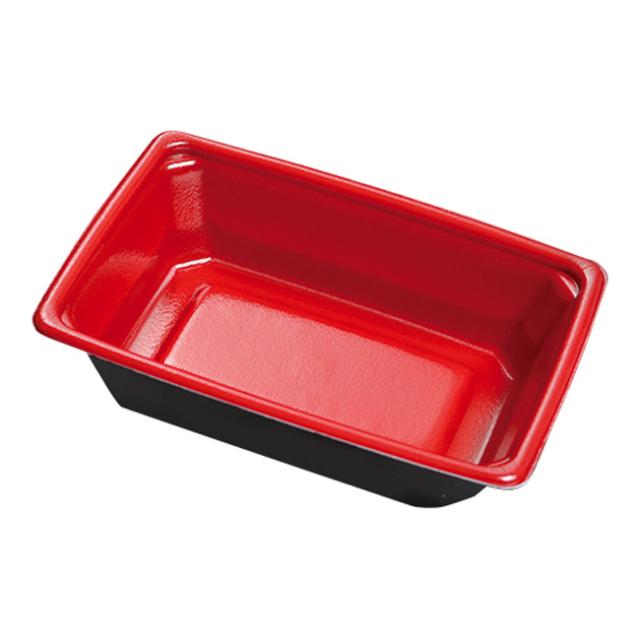 【直送／代引不可】ランチ容器 Kランチ-10本体 耐熱赤黒 800枚