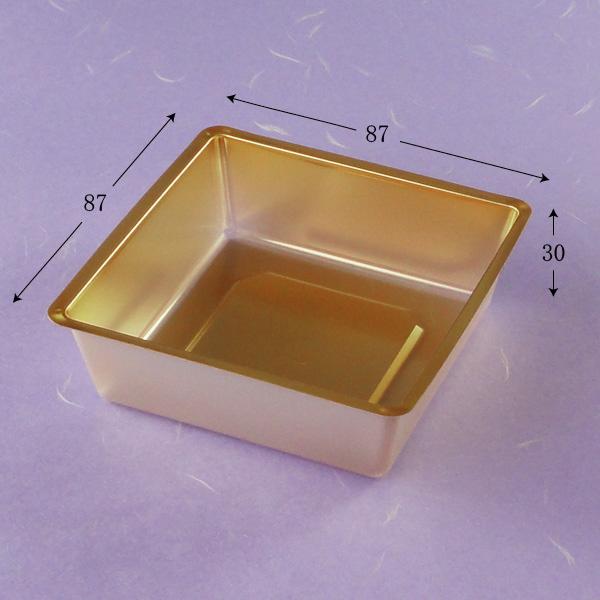 【直送／代引不可】お重用個食容器 87角×30H 金 1000枚の通販は
