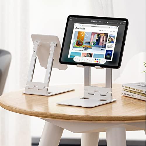 デスク用 タブレットスタンド アルミ スタンドホルダー 折りたたみ式 ブラック | タブレット スタンド アルミ ホルダー 角度調整可能 Lomicall