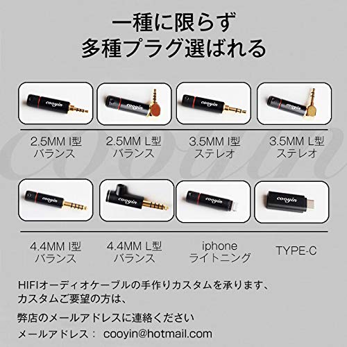 オーディオ用ケーブル 単結晶銅 Sennheiser ゼンハイザー HD800 HD800s HD820 対応アップグレード・ケーブルプラグ 4.4mm 5極 バ 6.35mmオスオーディオケーブル 6N OCC銅銀メッキコード ゼンハイザー