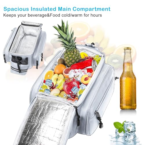 自転車 ラックバッグ 8L レインカバー付き トランククーラー 断熱