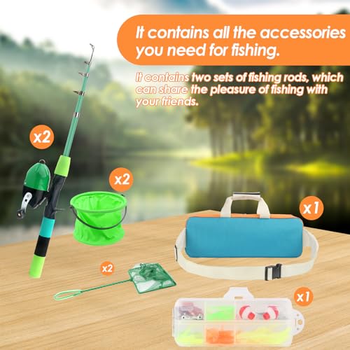 釣りセット 子供用釣りセット 1.5M 初心者 子供用釣り竿 携帯伸縮式 釣り餌 釣り糸付き 収納バッグ付き プレゼント