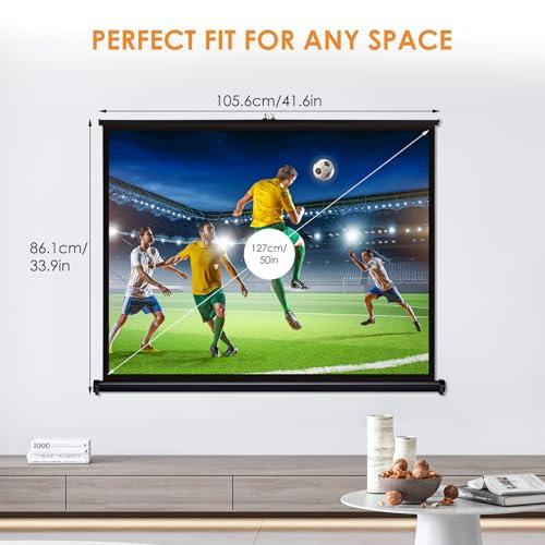 プロジェクター スクリーン 吊り下げ スクリーン プロジェクター用 50